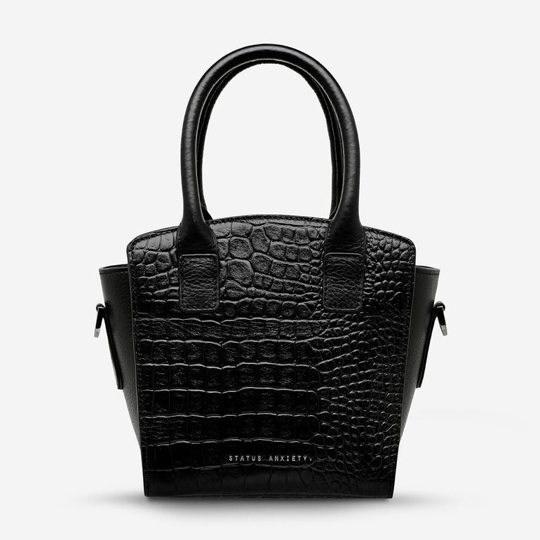Status Anxiety Worst Behind Us Women's Leather Bag Black Croc