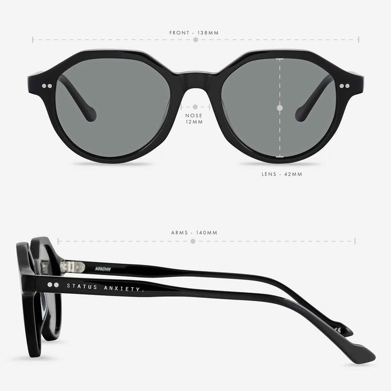 Status Anxiety Apathy Sunglasses Black