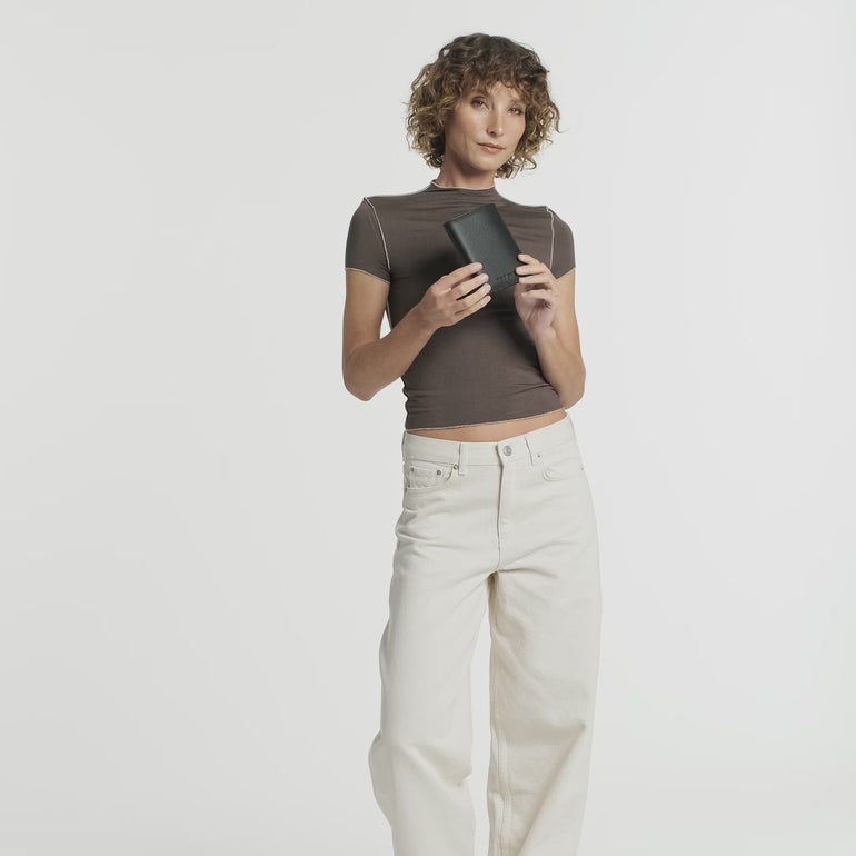 Status Anxiety In Transit Leather Passport Wallet Cocoa