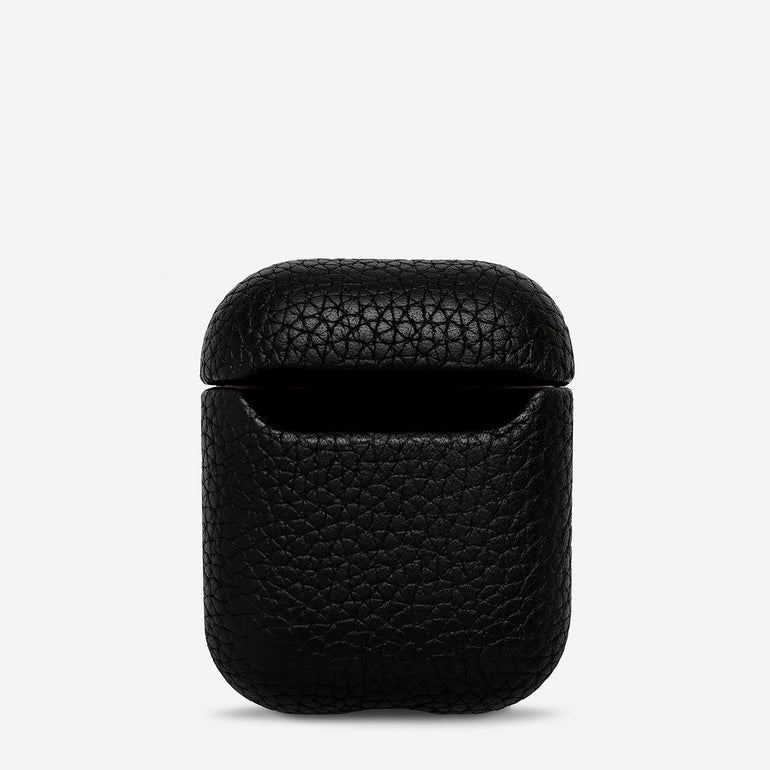 Status Anxiety Miracle Worker Leather Airpods Case Black