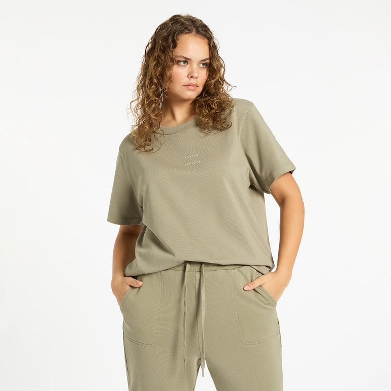 Status Anxiety Feels Right Women's T Shirt Washed Sage