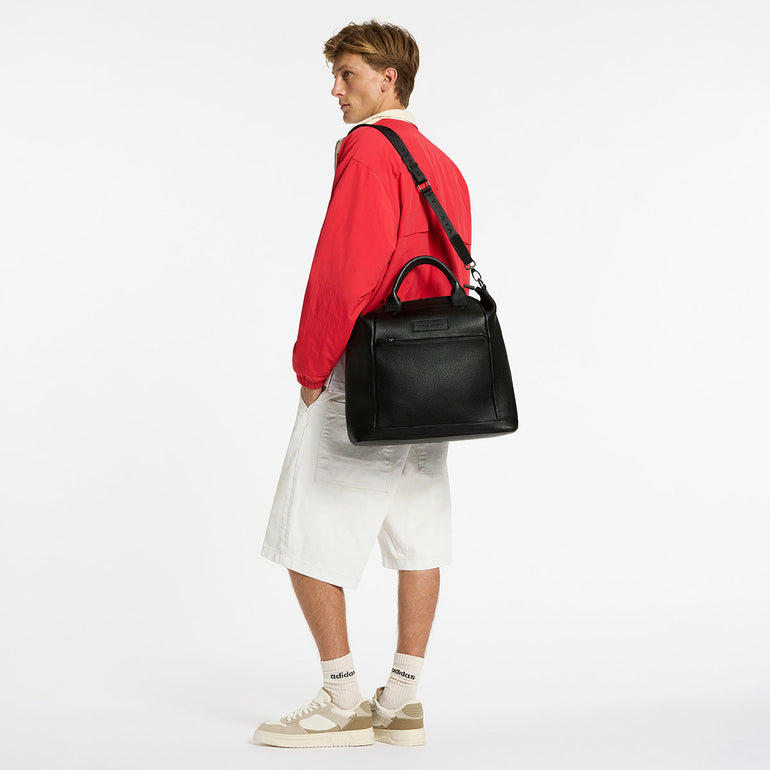 Status Anxiety Comes In Waves Leather Baby Bag Black