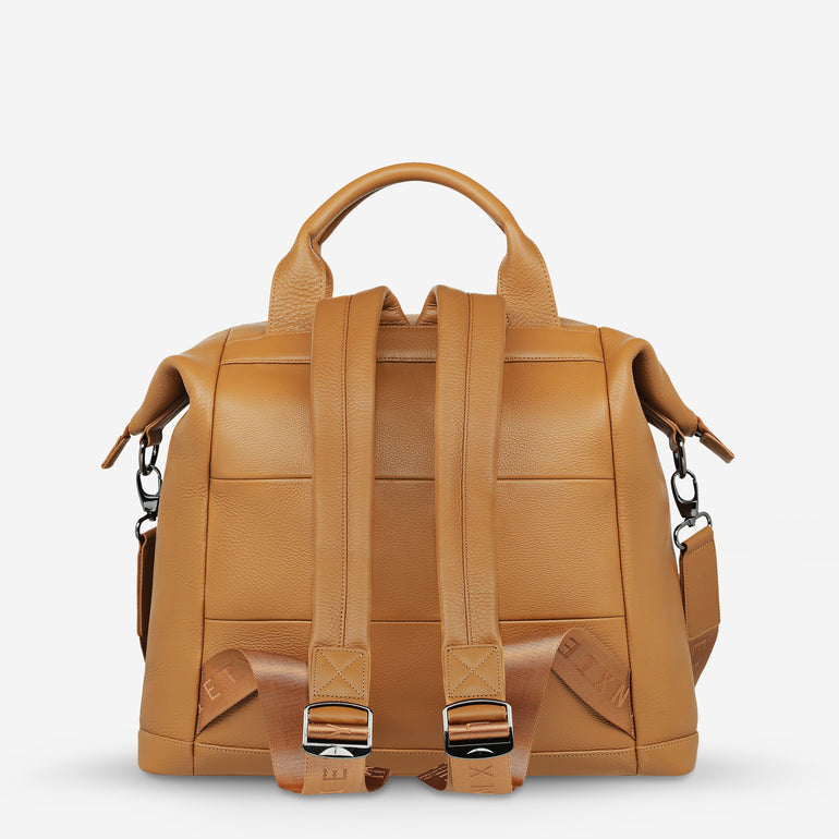 Status Anxiety Comes In Waves Leather Baby Bag Tan