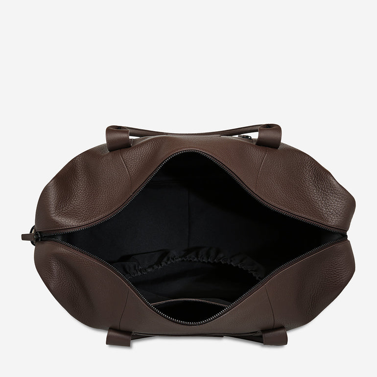 Status Anxiety Everything I Wanted Leather Duffle Bag Cocoa