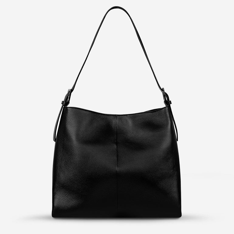 Status Anxiety Forget About It Women's Leather Tote Bag Black