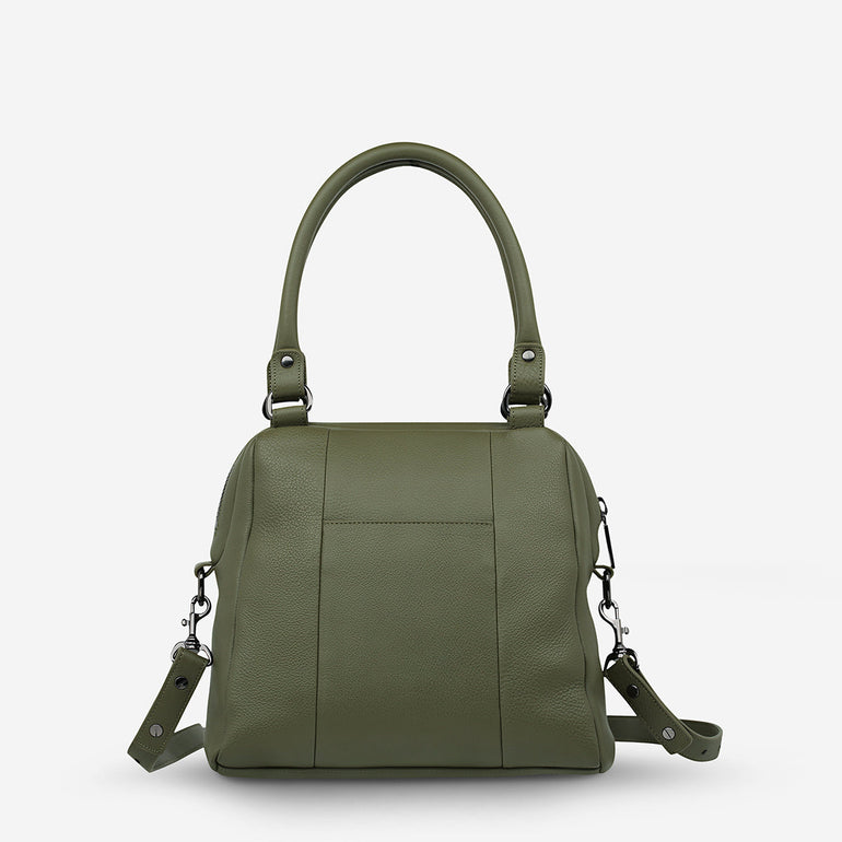 Status Anxiety Last Mountains Women's Leather Handbag Khaki