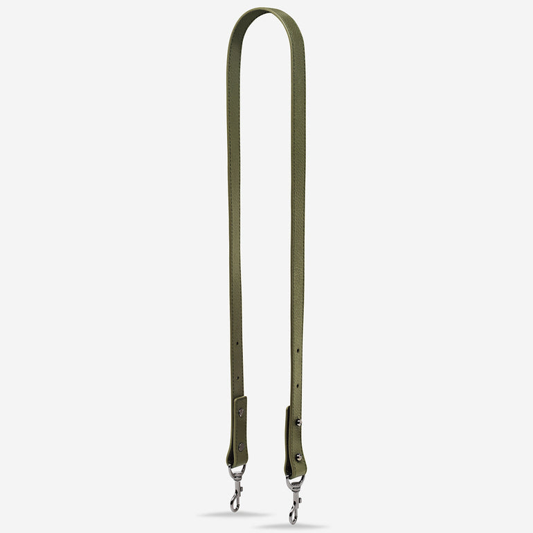 Status Anxiety Khaki Medium Leather Strap for Bags 