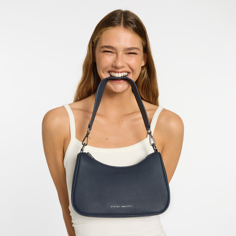 Status Anxiety Look Both Ways Handbag Midnight Blue