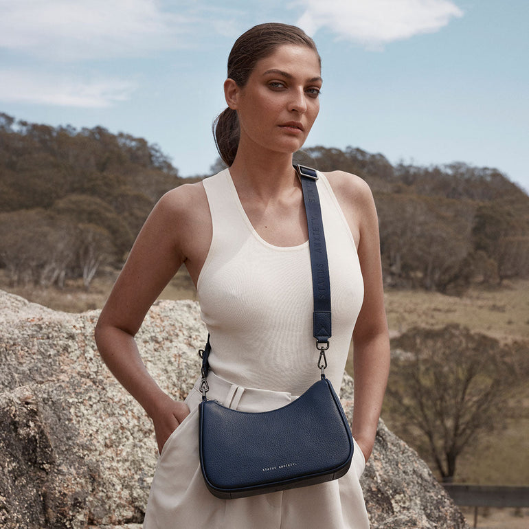Status Anxiety Look Both Ways Handbag Midnight Blue