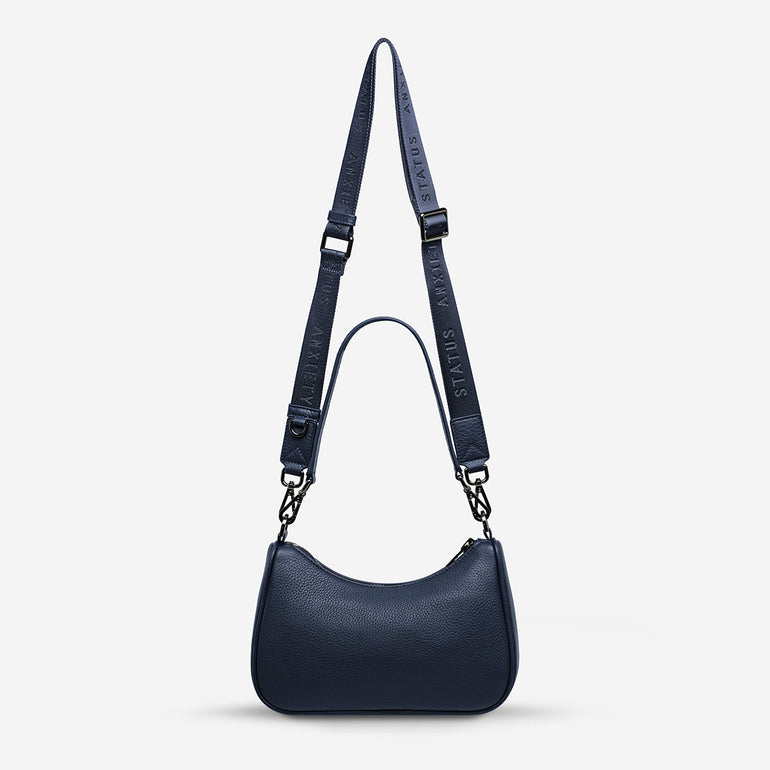 Status Anxiety Look Both Ways Handbag Midnight Blue