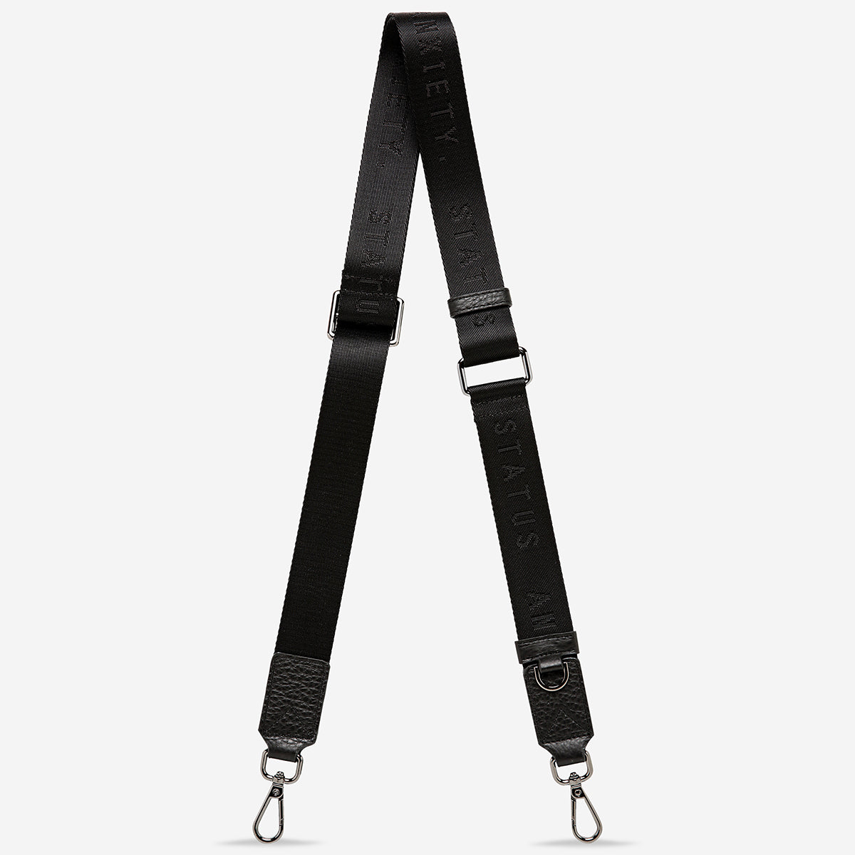 Status Anxiety Black Thin Webbed Strap for Bags