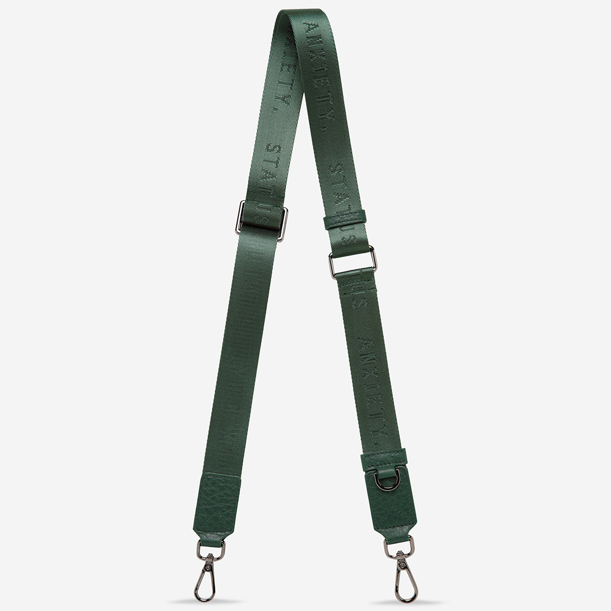 Status Anxiety Green Thin Webbed Strap for Bags