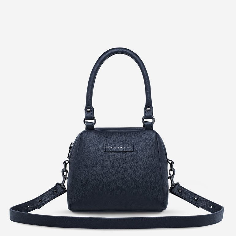 Status Anxiety Mini Mountains Women's Leather Handbag Midnight Blue