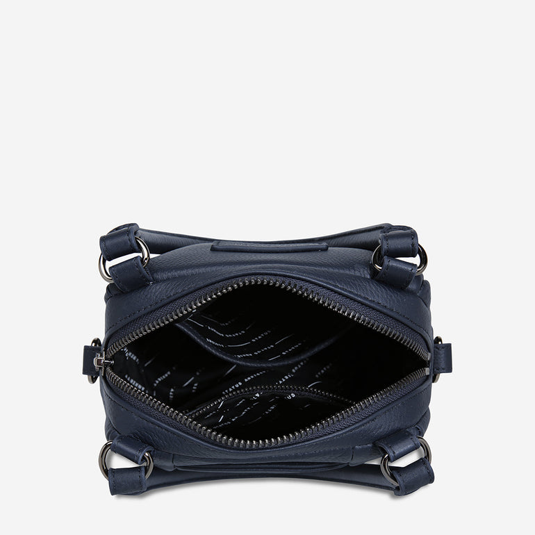 Status Anxiety Mini Mountains Women's Leather Handbag Midnight Blue