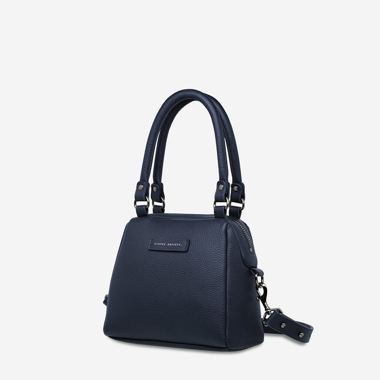 Status Anxiety Mini Mountains Women's Leather Handbag Midnight Blue