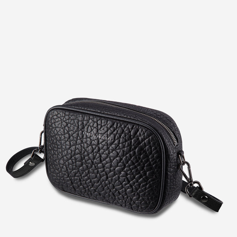 Status Anxiety Plunder Women's Leather Crossbody Bag Black Bubble