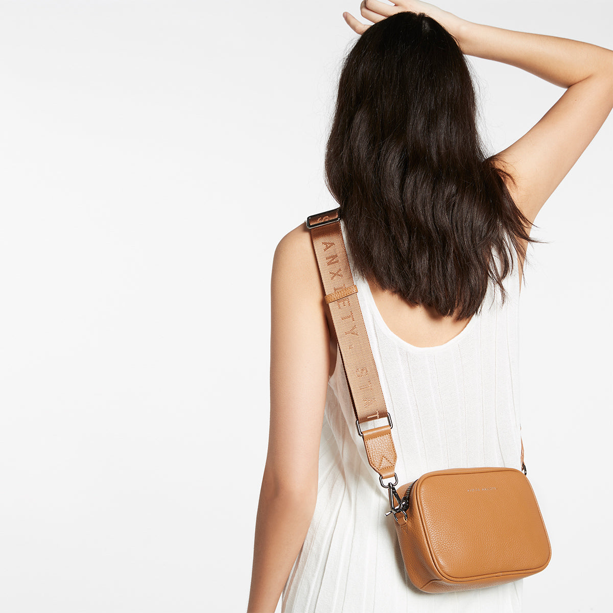 Status Anxiety Tan Web Strap for Plunder Bag