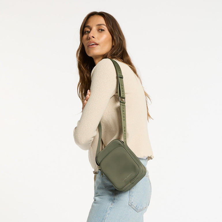 Recycled Status Anxiety Winnie Crossbody Bag Olive