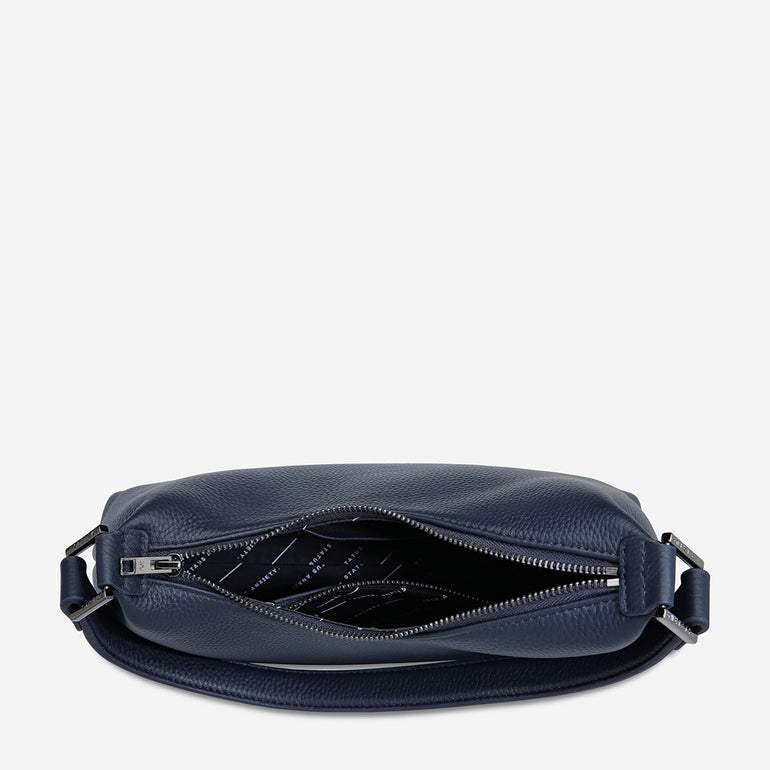 Status Anxiety Reverie Women's Leather Shoulder Bag Midnight Blue