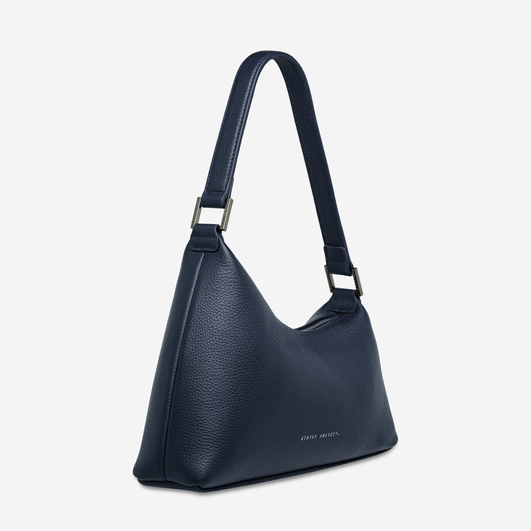 Status Anxiety Reverie Women's Leather Shoulder Bag Midnight Blue