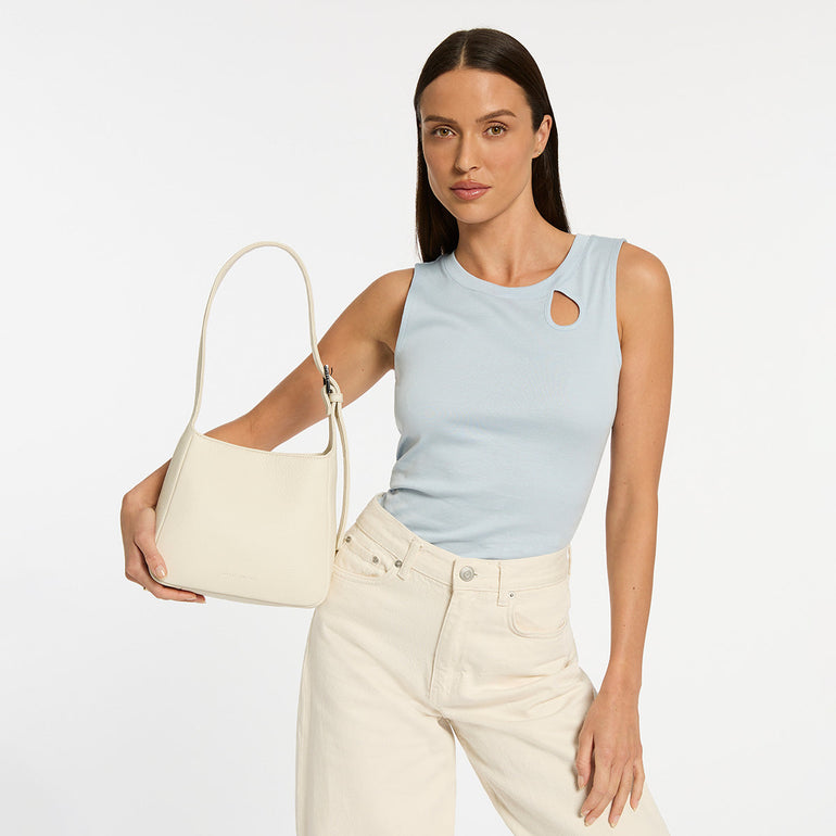 Status Anxiety Slipping Away Women's Leather Bag Chalk
