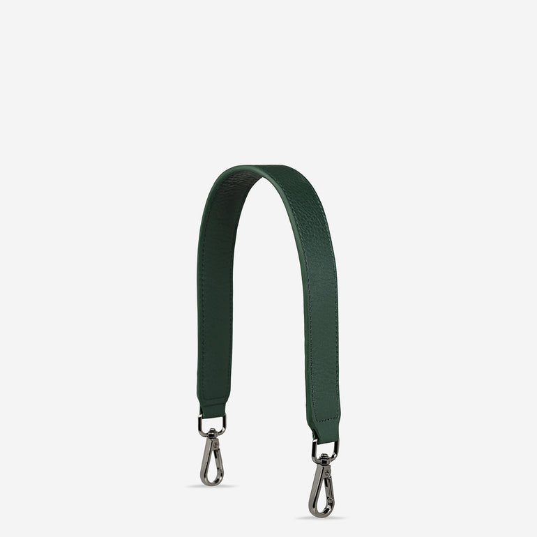 Status Anxiety Green Short Leather Strap for Bags