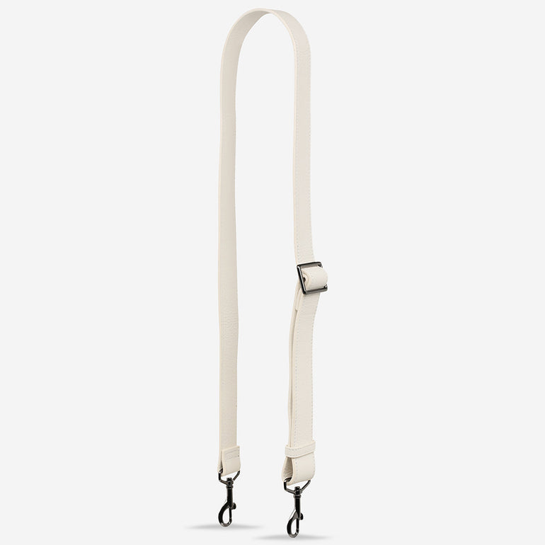 Status Anxiety Chalk Wide Leather Strap for Bags 