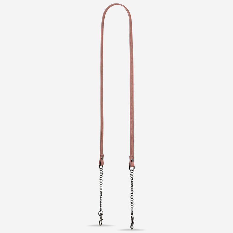 Status Anxiety Dusty Rose Leather Strap with Chain for Bags