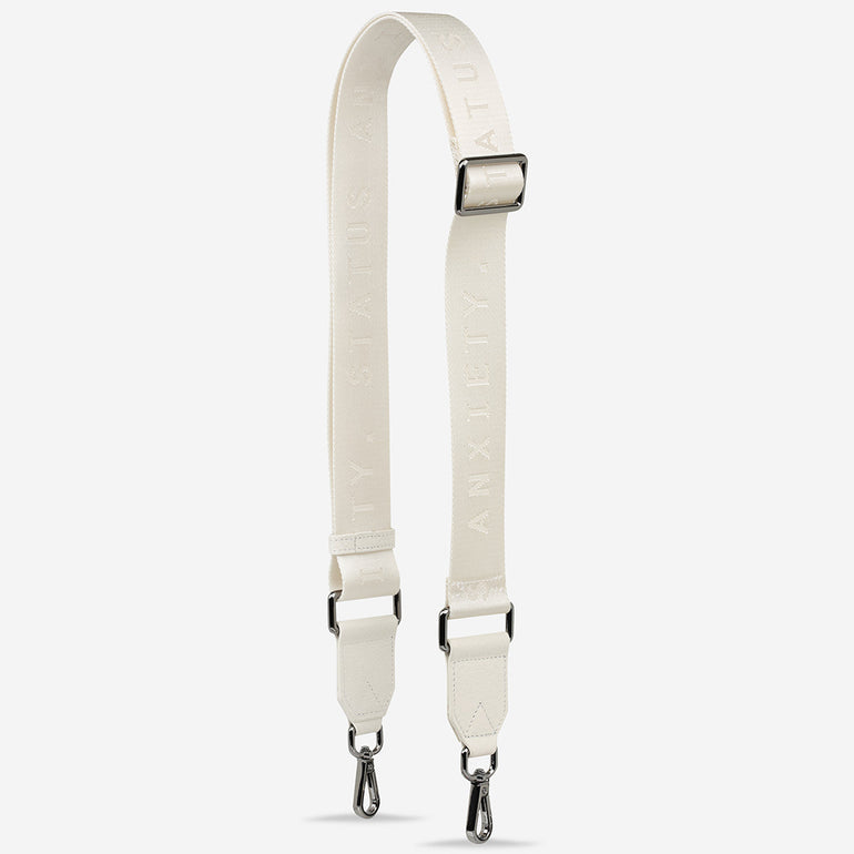 Status Anxiety Chalk Medium Webbed Strap for Bags 