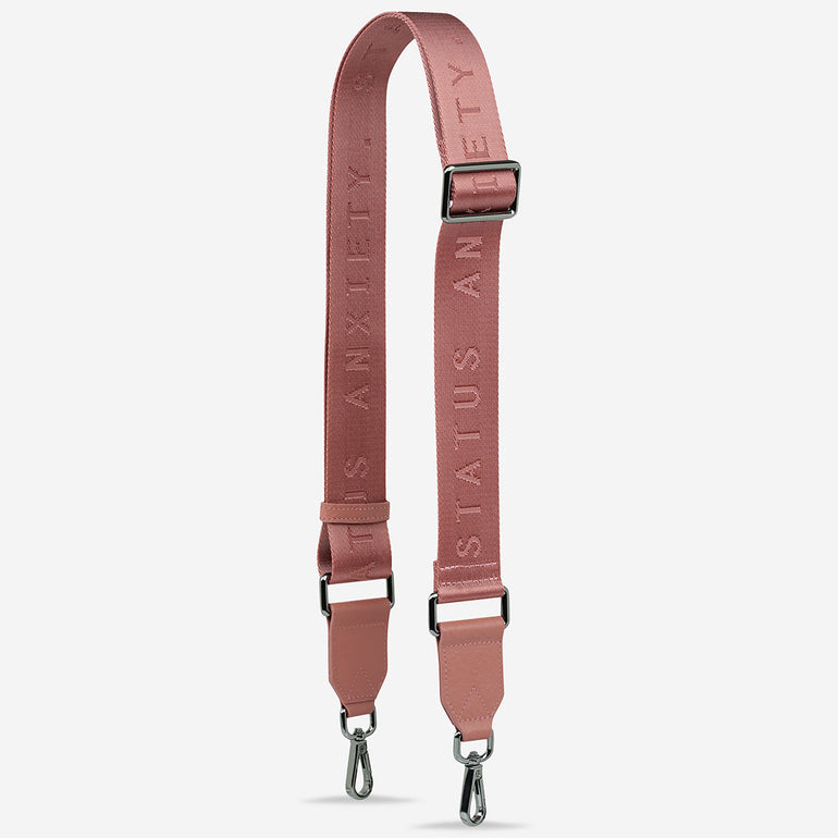 Status Anxiety Dusty Rose Medium Webbed Strap for Bags