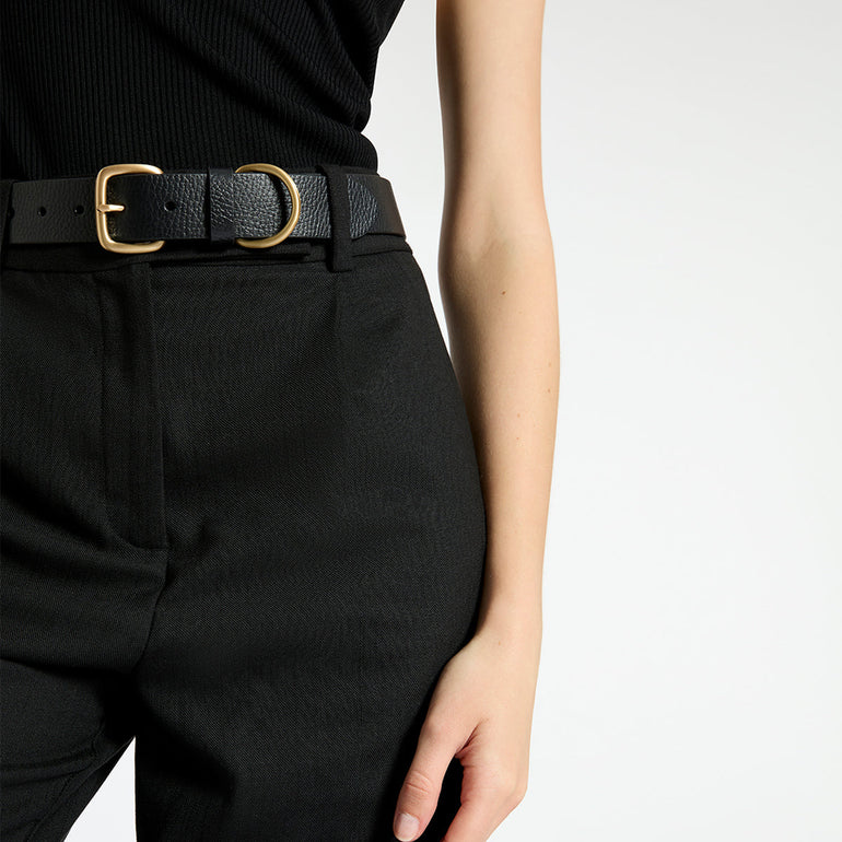 Status Anxiety Disarm Women's Leather Belt Black/Gold