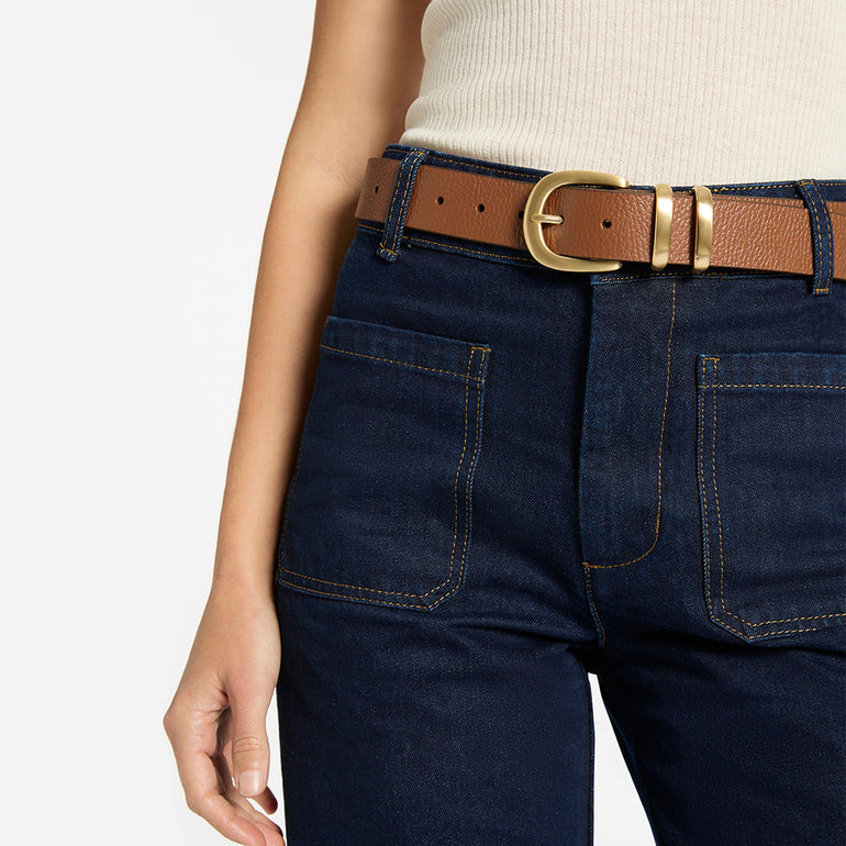 Status Anxiety Let It Be Women's Leather Belt Tan