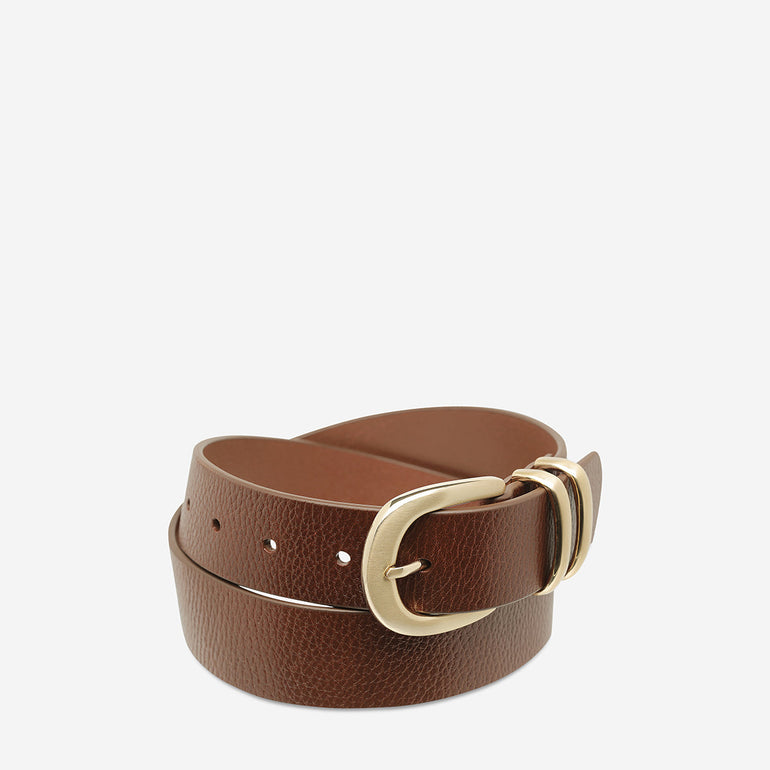 Status Anxiety Let It Be Women's Leather Belt Tan