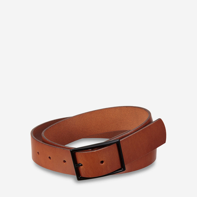 Status Anxiety Natural Corruption Men's Leather Belt Tan