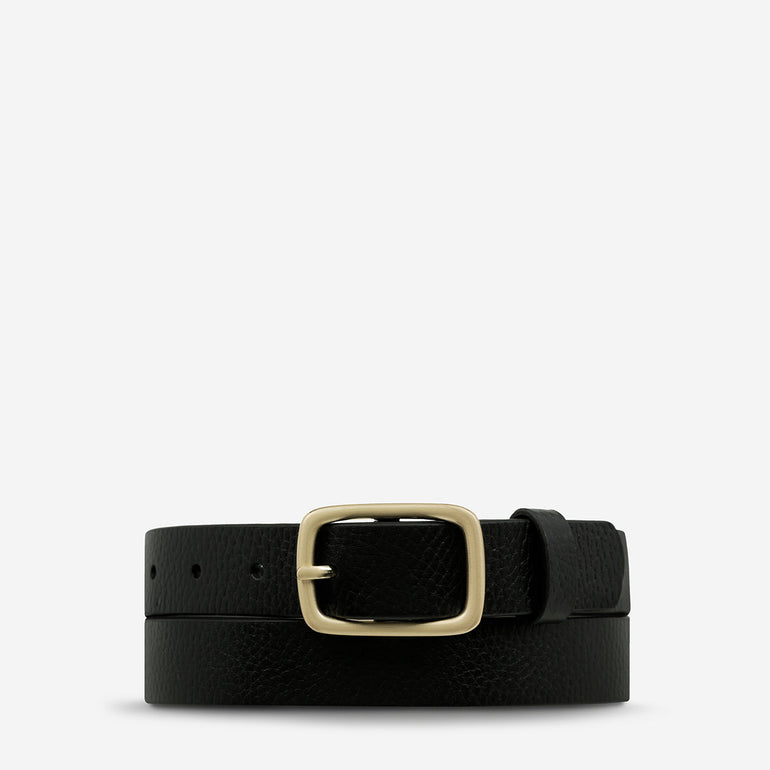 Status Anxiety Nobody's Fault Women's Leather Belt Black/Gold