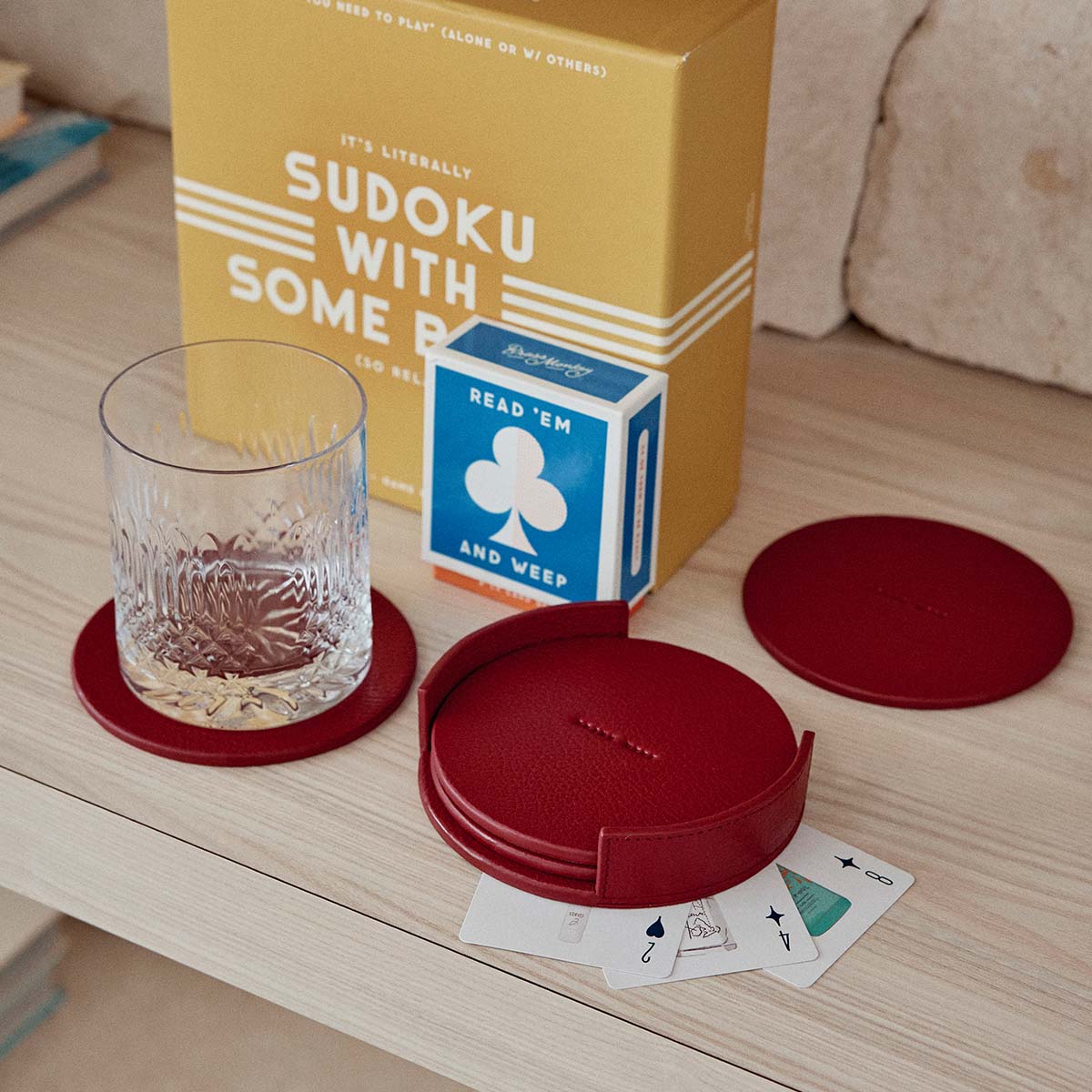 Home To You Coaster Set - Rouge