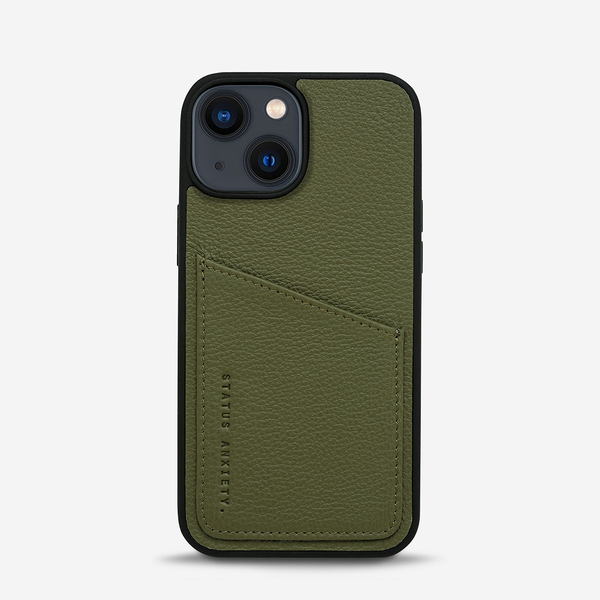 Status Anxiety Who's Who Leather iPhone Cases Khaki