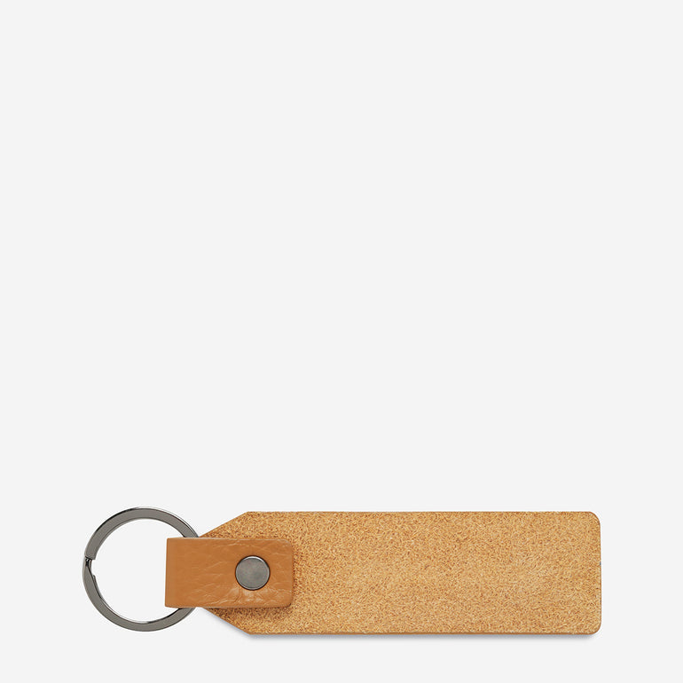 Status Anxiety Make Your Move Leather Keyring Tan