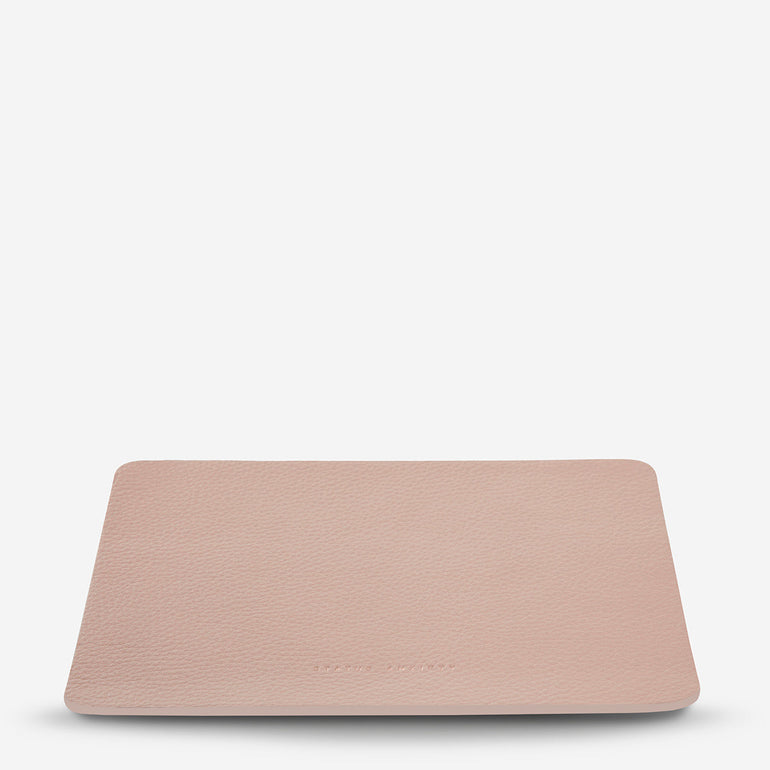 Status Anxiety Of Sound Mind Leather Mouse Pad Dusty Pink