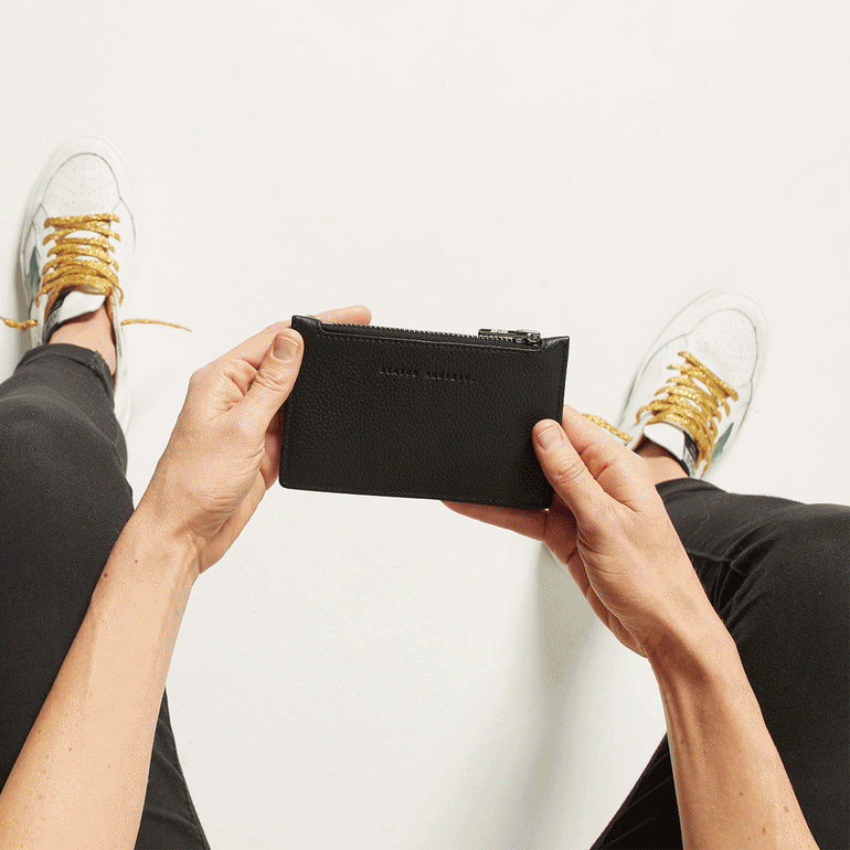 Status Anxiety Avoiding Things Women's Leather Wallet Black
