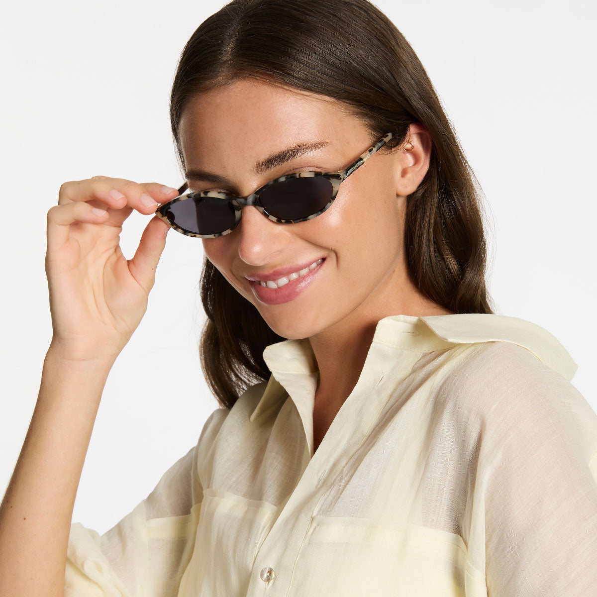 Apex Sunglasses - White Tort/Gold