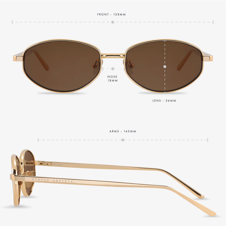Status Anxiety Enigma Sunglasses Gold