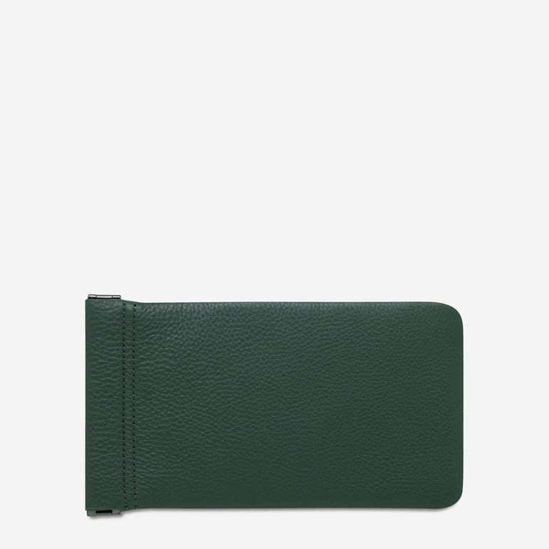 Status Anxiety Keepsake Leather Glasses Pouch Teal