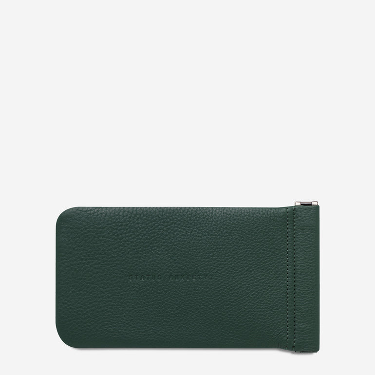 Status Anxiety Keepsake Leather Glasses Pouch Teal