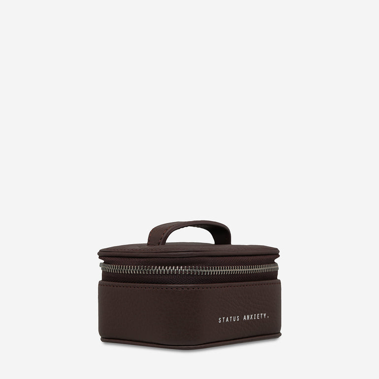 Status Anxiety Heartbreaker Leather Jewellery Case Cocoa