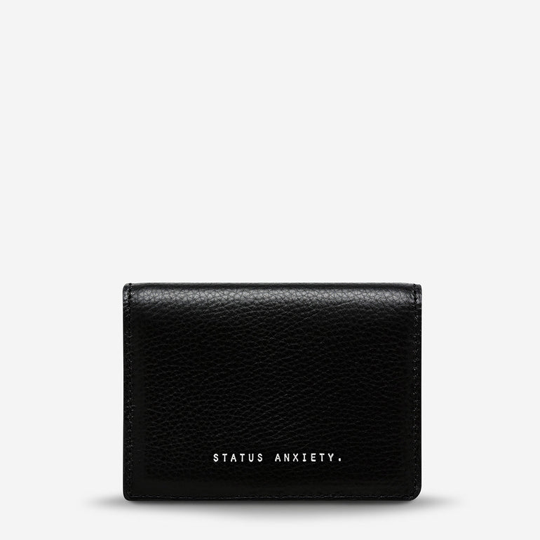 Status Anxiety Easy Does It Women's Leather Wallet Black