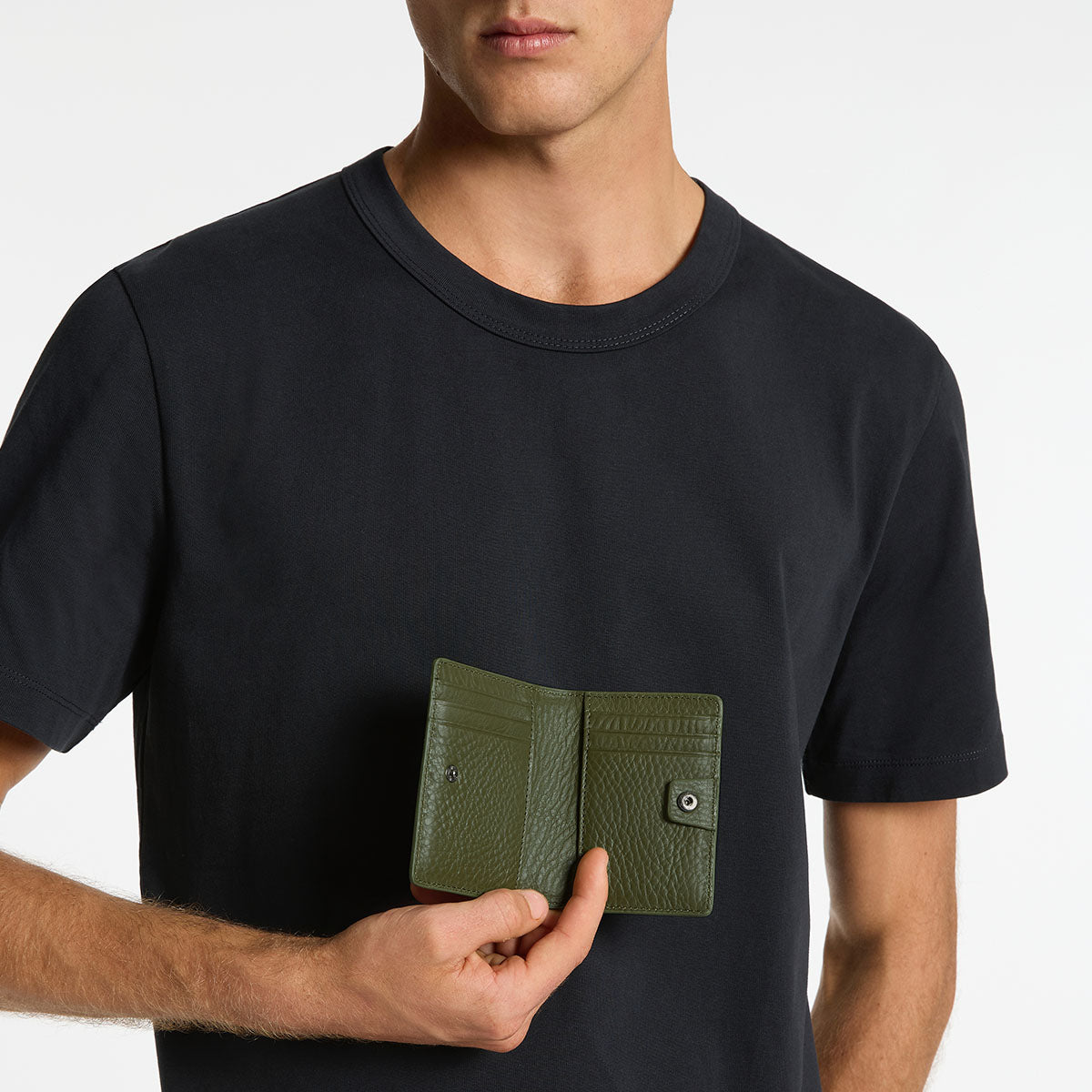 Status Anxiety Easy Does It Men's Leather Wallet Khaki