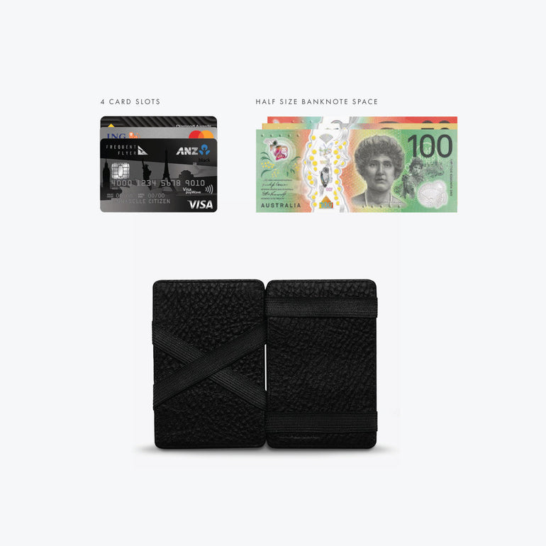 Status Anxiety Magic Flip Men's Leather Wallet Black