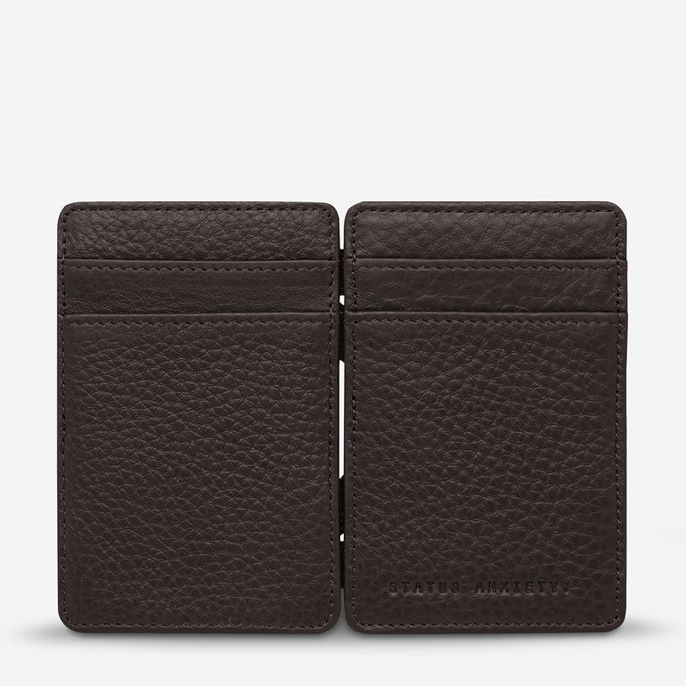 Status Anxiety Flip Men's Leather Wallet Chocolate