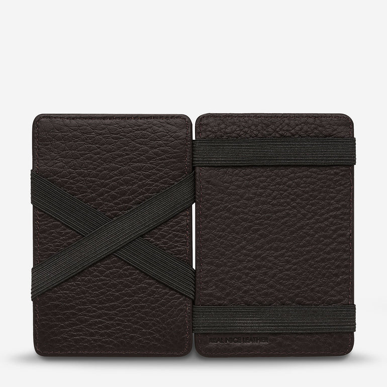 Status Anxiety Flip Men's Leather Wallet Chocolate